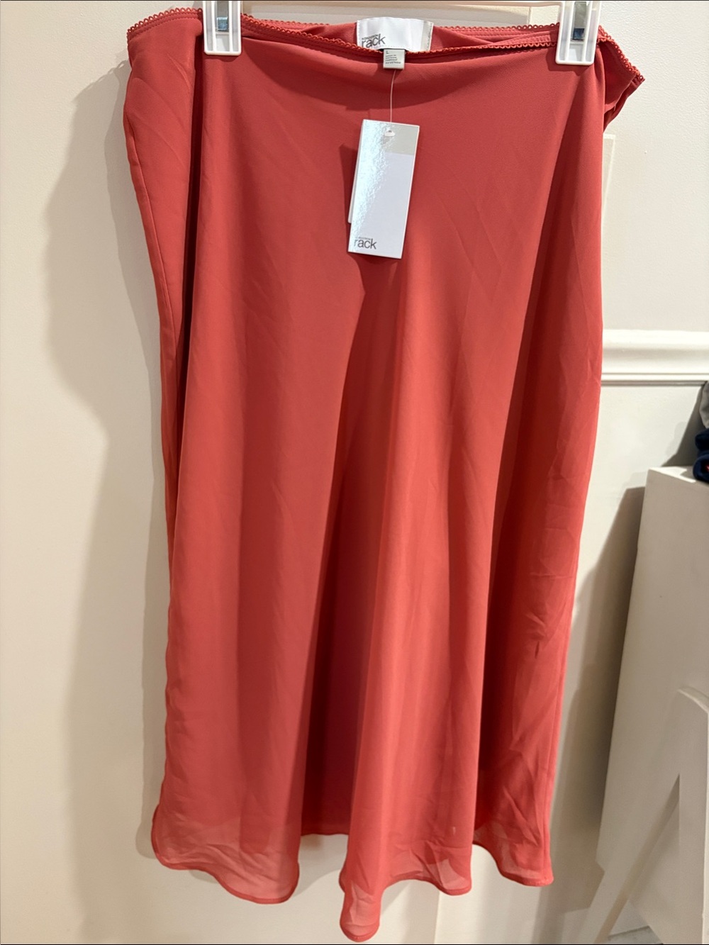 NWT! Women's Coral A-Line Midi Skirt